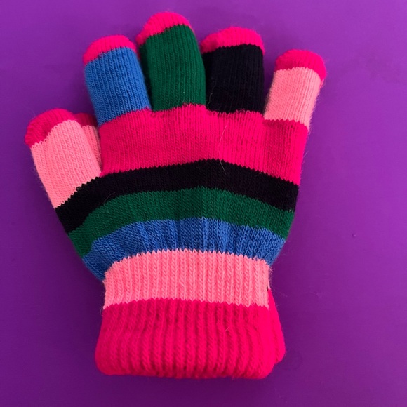 Youth girl’s multicolored gloves. Cute and bright colors!! 2 pairs. NWT. - Picture 8 of 11